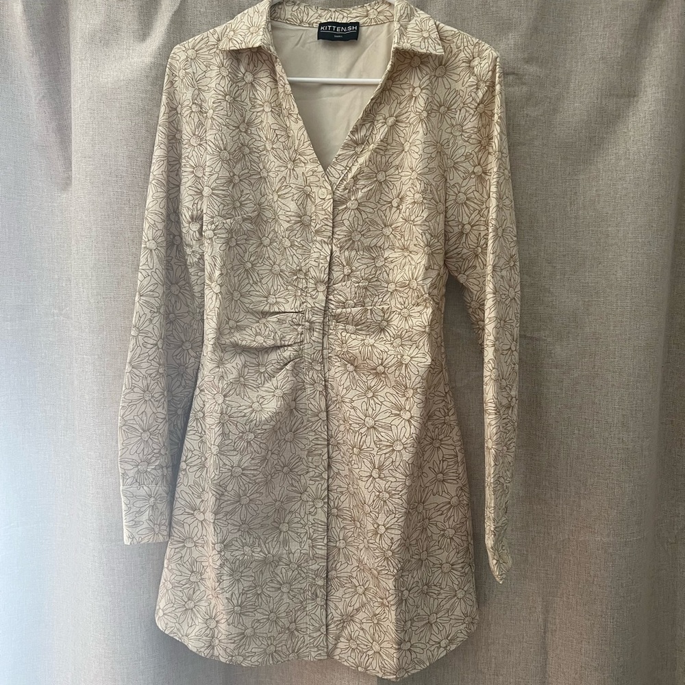 KITTENISH BUTTON UP DRESS